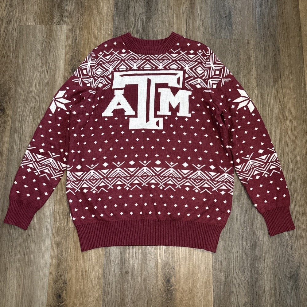 Campus‎ Specialties Texas A&M Christmas Sweater Adult XXL Maroon Holiday Aggies